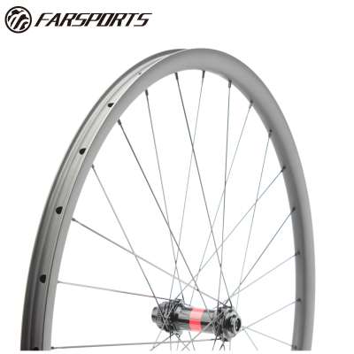 Farsports 2019 New 35mmx28mm road disc carbon tubeless wheels gravel bike wheel 28H/28H Central lock for cannondale lefty