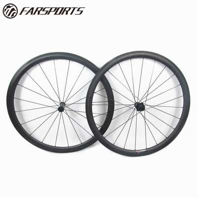 farsports bicycle wheel 38 23, carbon disc brake wheels clincer 38 with DT240 and Sapim spokes, 28/28h