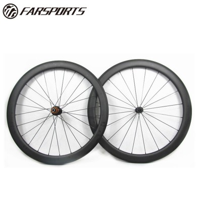 FSC50CM-23U 700c full carbon road bike wheels, Farsports high quality carbon fiber wheelset with DT240S hub 50mm clinchers