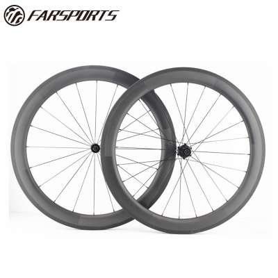 Farsports 700C steering wheels carbon fiber 50mm clincher U shape UCI approved for road bike