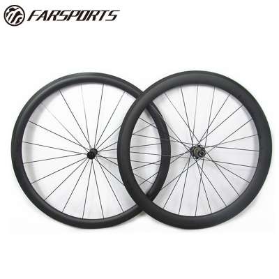 Cheap carbon bicycle wheels 38mm 44mm full carbon fiber road racing wheels for sprinting 20H/24H 700C