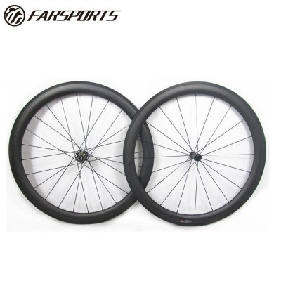 Bitex hubs FSC50CM-23U  carbon cycling wheels , clincher tubeless compatible aerodynamic road bike wheels F 24h R 28h