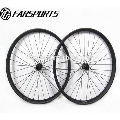 27.5er durable mountain bike wheels 40mm 30mm deep hookless and tubeless compatible, 100% hand built Novatec bicycle wheels 32H